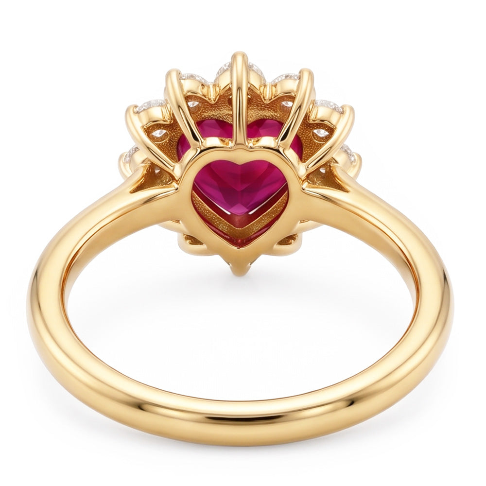 Natural Ruby Ring 2.25ct - Yellow Gold 14K