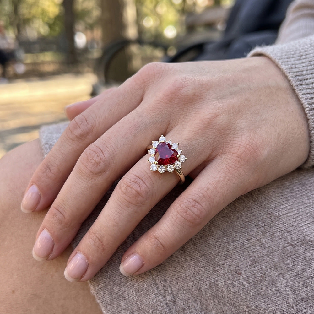 Natural Ruby Ring 2.25ct - Yellow Gold 14K
