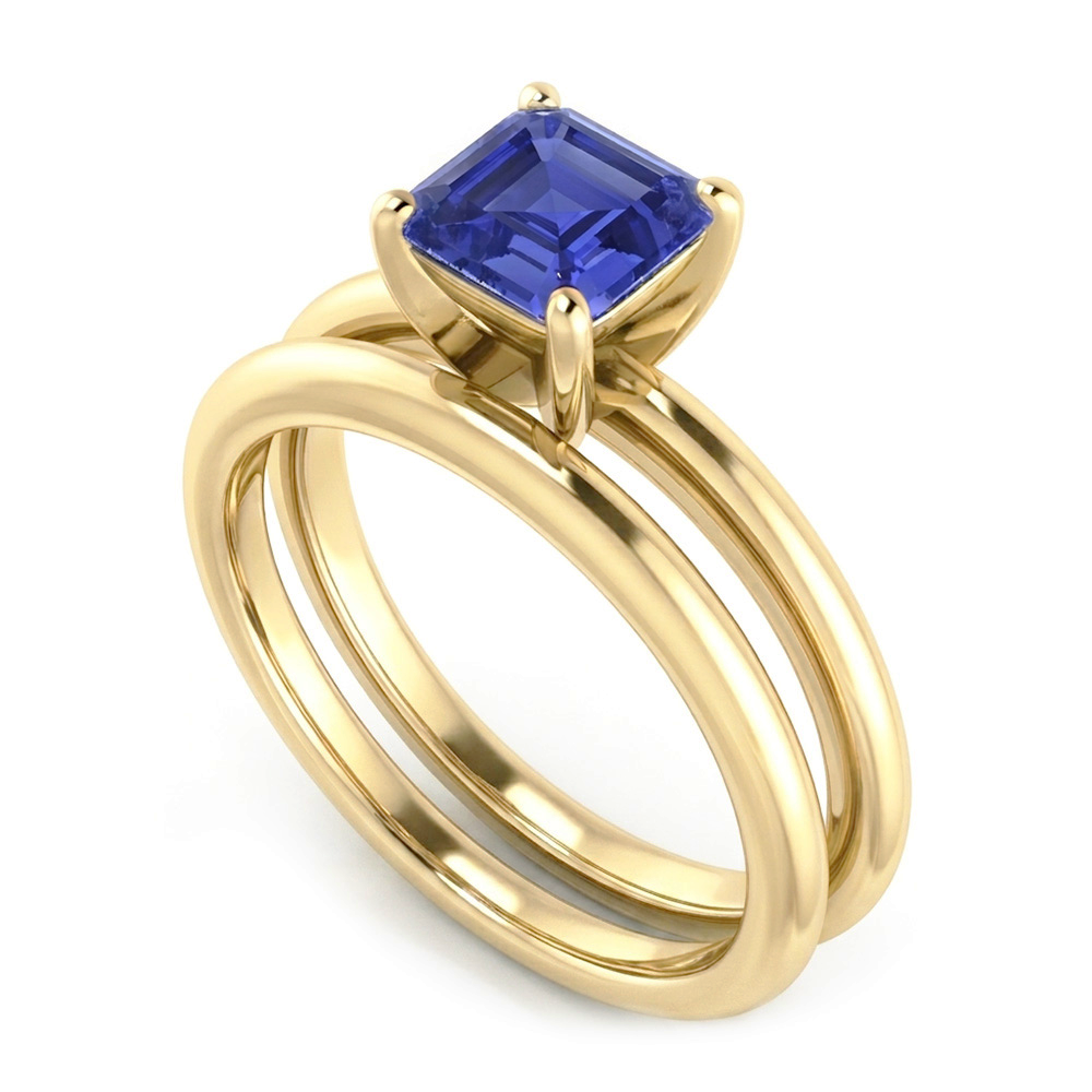 Natural Sapphire Eternity Band 1.50ct - Yellow Gold 14K