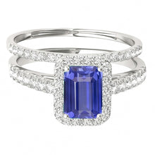 Natural Sapphire Eternity Band 4ct - White Gold 14K
