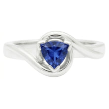 Natural Sapphire Ring 0.50ct - White Gold 14K