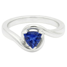 Natural Sapphire Ring 0.50ct - White Gold 14K