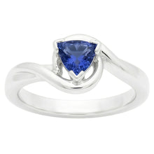 Natural Sapphire Ring 0.50ct - White Gold 14K