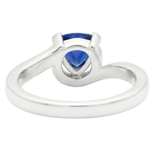 Natural Sapphire Ring 0.50ct - White Gold 14K