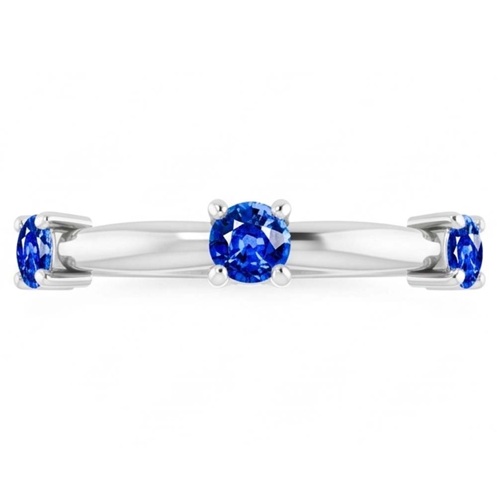 Natural Sapphire Ring 0.90ct - White Gold 14K