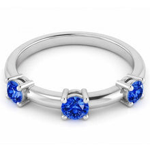 Natural Sapphire Ring 0.90ct - White Gold 14K