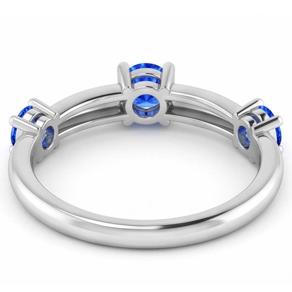 Natural Sapphire Ring 0.90ct - White Gold 14K