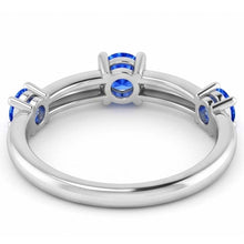 Natural Sapphire Ring 0.90ct - White Gold 14K