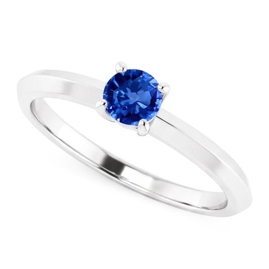 Natural Sapphire Ring 1.25ct - White Gold 14K