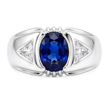 Natural Sapphire Ring 1.25ct - White Gold 14K