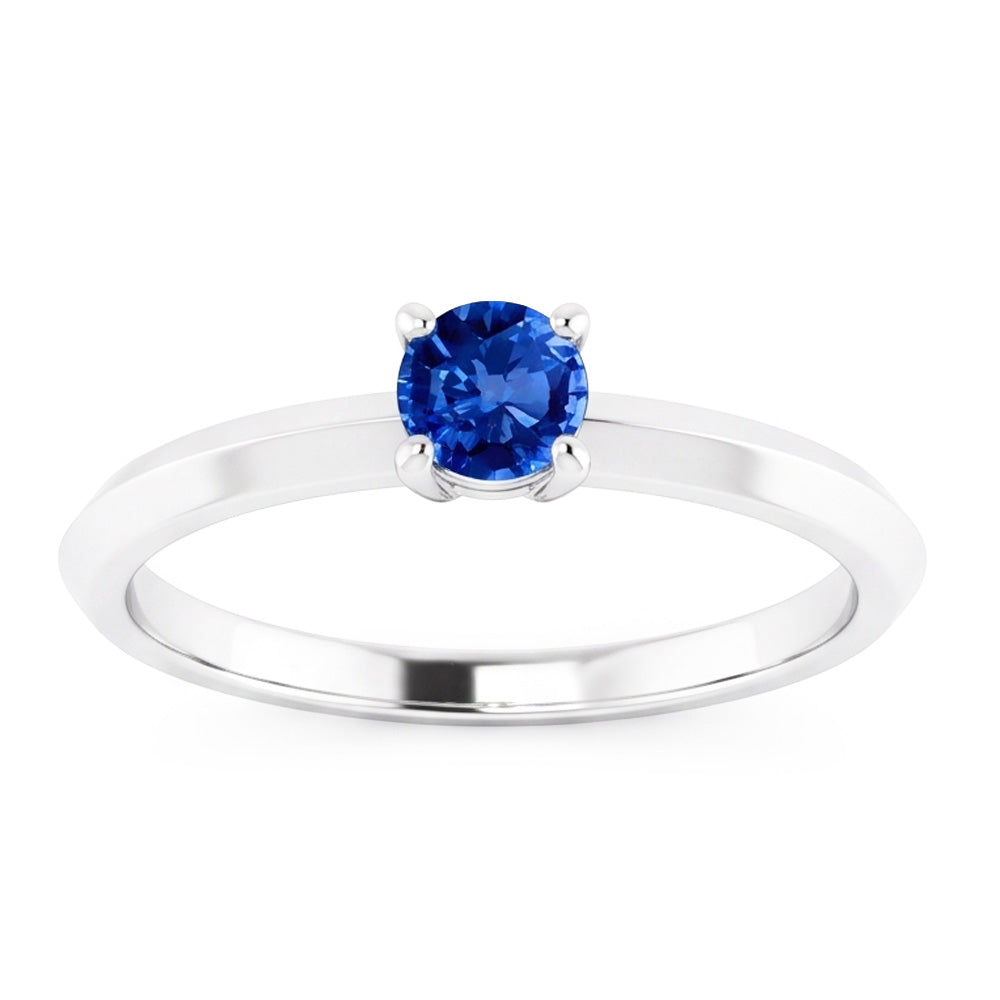 Natural Sapphire Ring 1.25ct - White Gold 14K