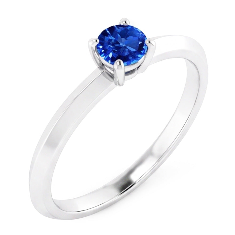 Natural Sapphire Ring 1.25ct - White Gold 14K