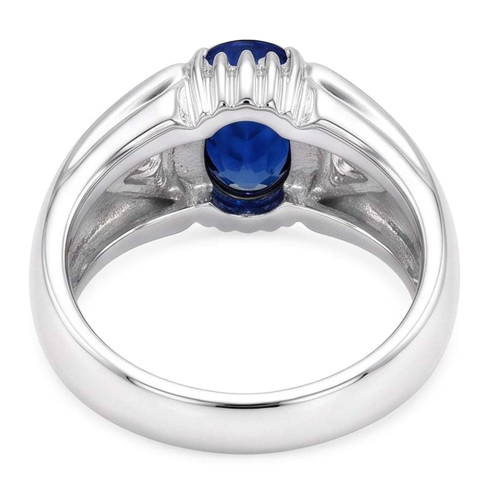 Natural Sapphire Ring 1.25ct - White Gold 14K