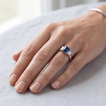 Natural Sapphire Ring 1.25ct - White Gold 14K