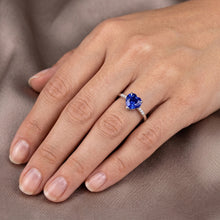 Natural Sapphire Ring 1.25ct - White Gold 14K