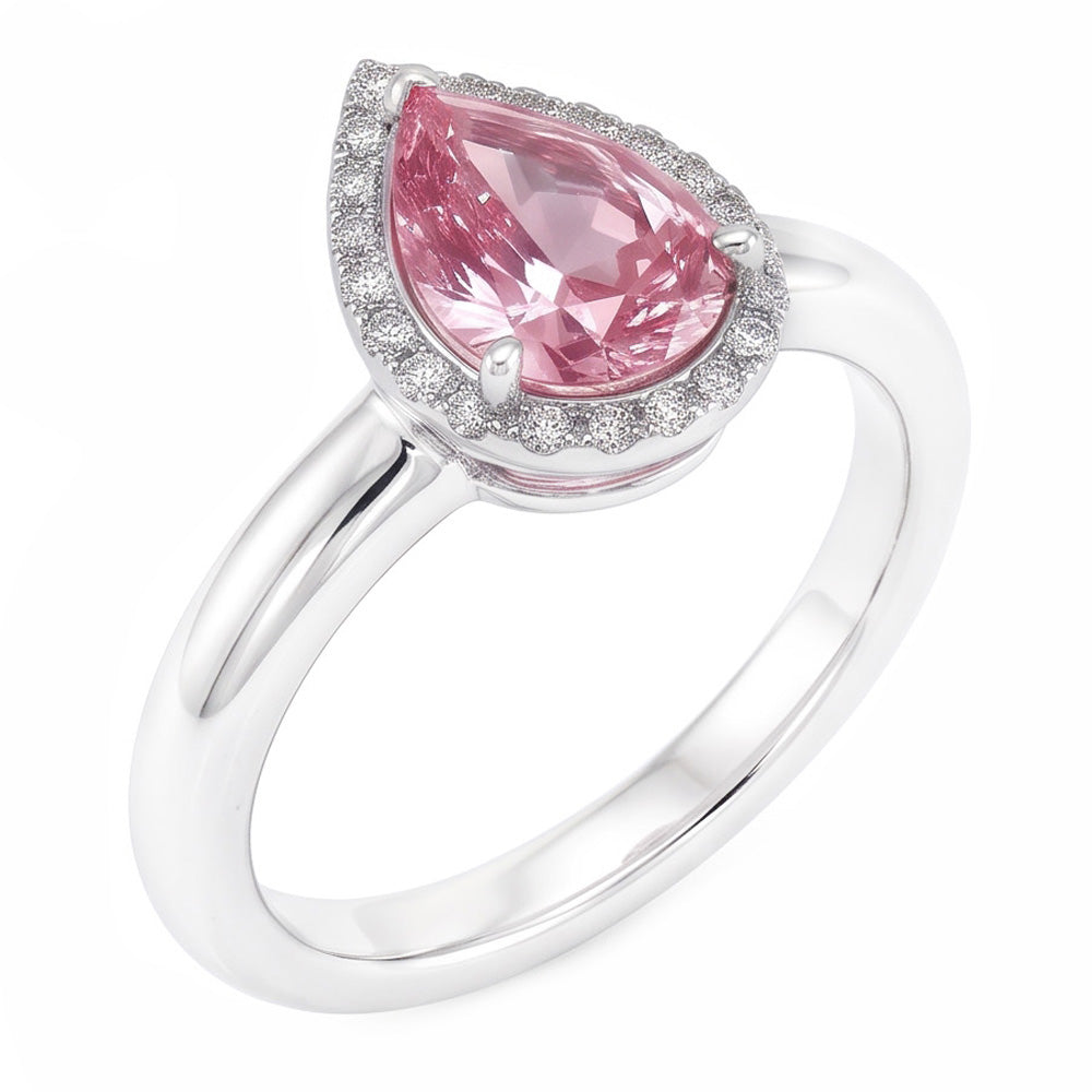 Natural Sapphire Ring 1.26ct - White Gold 14K