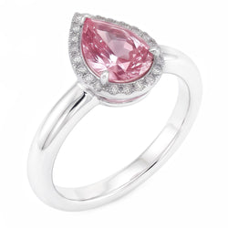 Natural Sapphire Ring 1.26ct - White Gold 14K