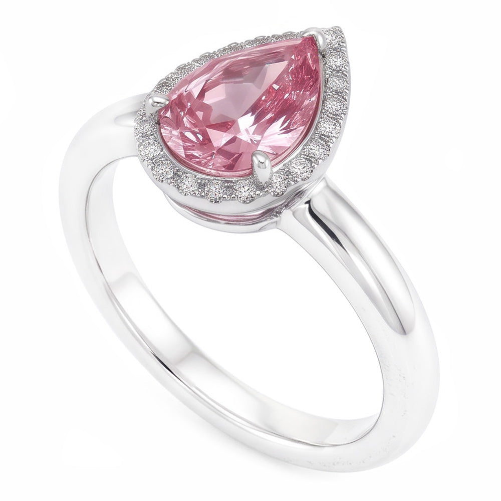 Natural Sapphire Ring 1.26ct - White Gold 14K