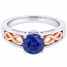 Natural Sapphire Ring 1.50ct - Two Tone 14K Gold