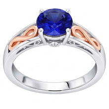 Natural Sapphire Ring 1.50ct - Two Tone 14K Gold