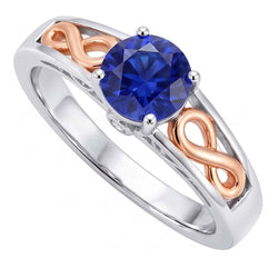 Natural Sapphire Ring 1.50ct - Two Tone 14K Gold