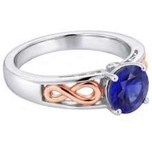 Natural Sapphire Ring 1.50ct - Two Tone 14K Gold
