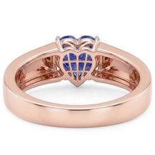 Natural Sapphire Ring 1.50ct - Two Tone 14K Gold