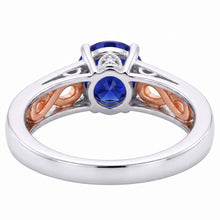 Natural Sapphire Ring 1.50ct - Two Tone 14K Gold