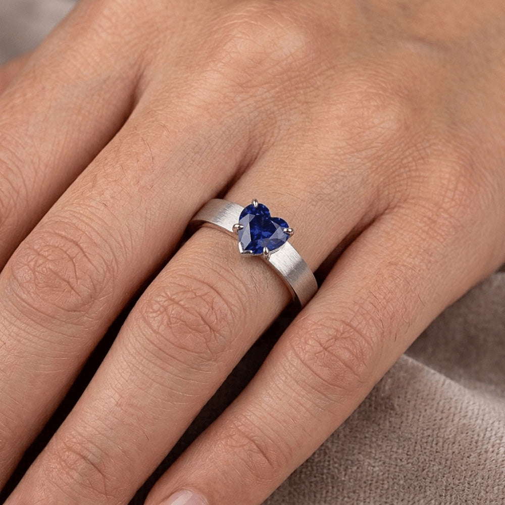 Natural Sapphire Ring 1.50ct - Two Tone 14K Gold