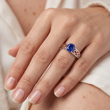 Natural Sapphire Ring 1.50ct - Two Tone 14K Gold