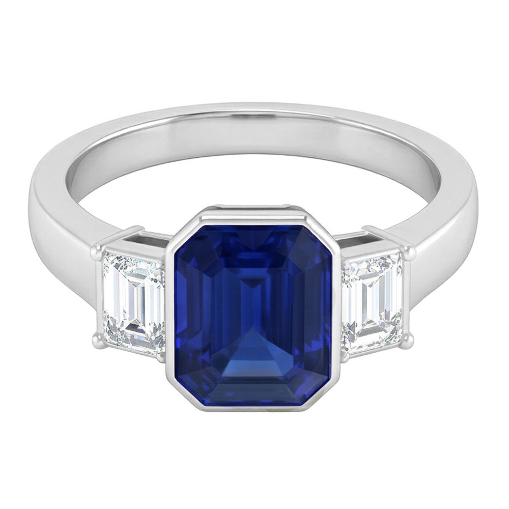 Natural Sapphire Ring 1.50ct - White Gold 14K