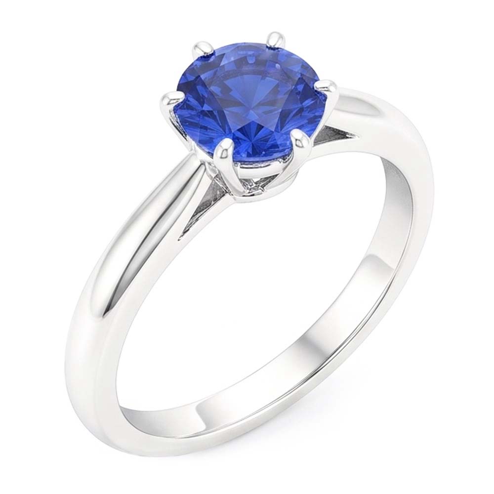 Natural Sapphire Ring 1.50ct - White Gold 14K