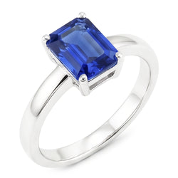 Natural Sapphire Ring 1.50ct - White Gold 14K