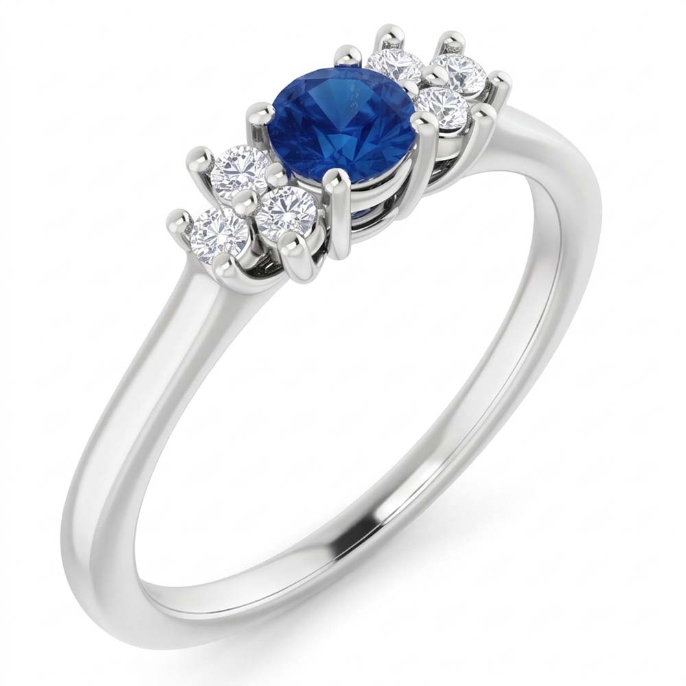 Natural Sapphire Ring 1.50ct - White Gold 14K
