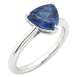 Natural Sapphire Ring 1.50ct - White Gold 14K