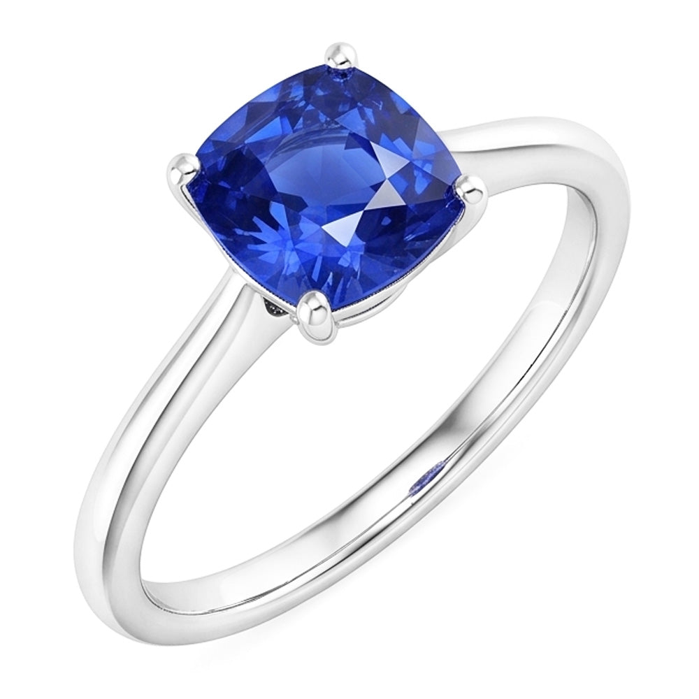 Natural Sapphire Ring 1.50ct - White Gold 14K