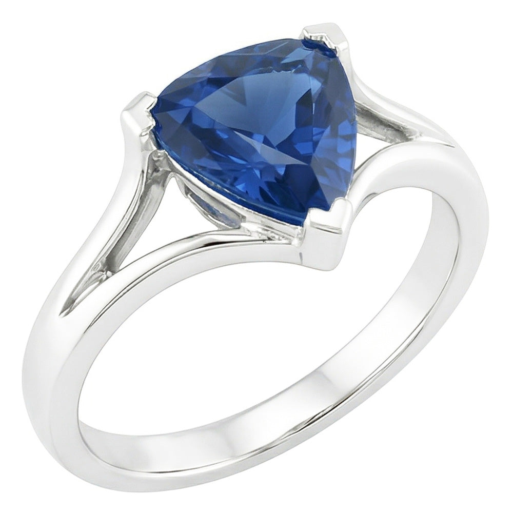 Natural Sapphire Ring 1.50ct - White Gold 14K