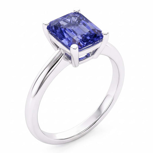 Natural Sapphire Ring 1.50ct - White Gold 14K