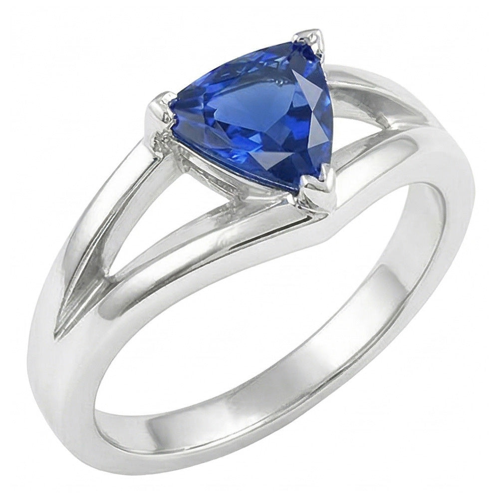 Natural Sapphire Ring 1.50ct - White Gold 14K