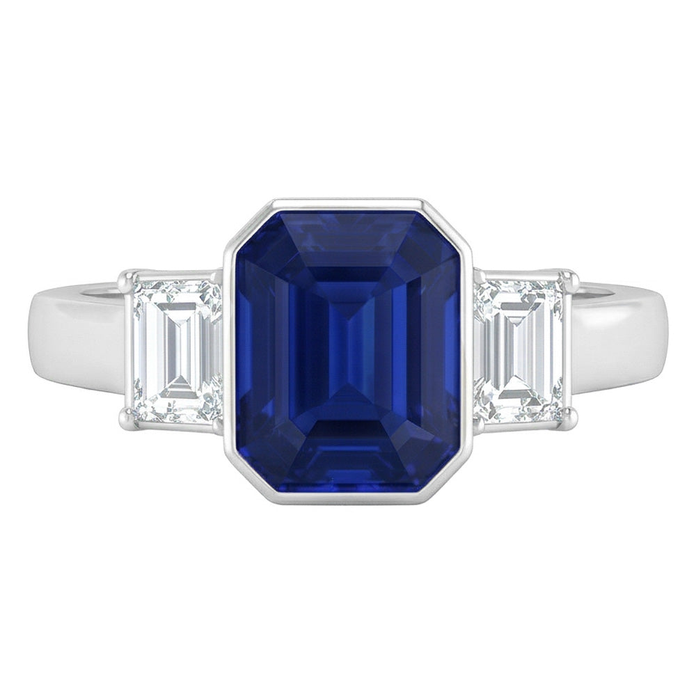 Natural Sapphire Ring 1.50ct - White Gold 14K