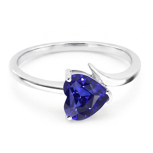 Natural Sapphire Ring 1.50ct - White Gold 14K