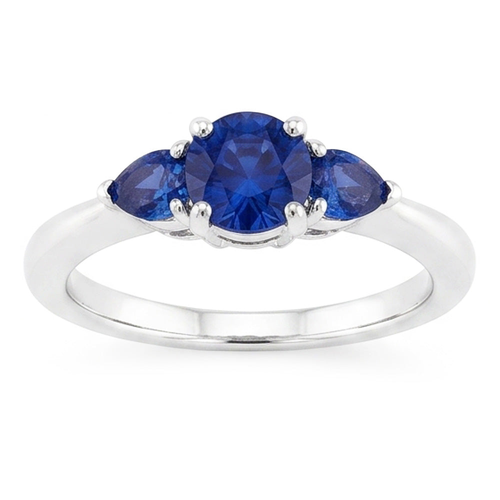 Natural Sapphire Ring 1.50ct - White Gold 14K