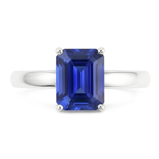Natural Sapphire Ring 1.50ct - White Gold 14K