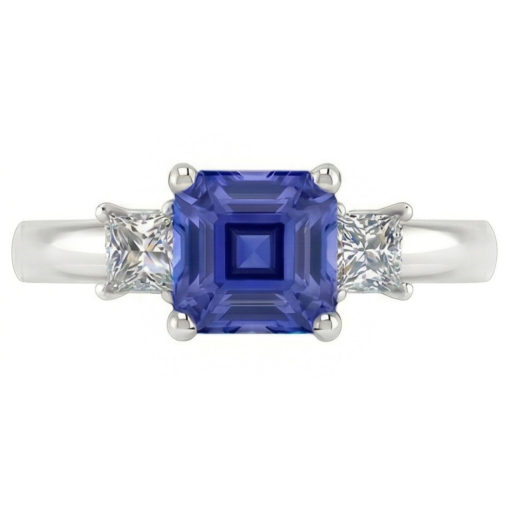 Natural Sapphire Ring 1.50ct - White Gold 14K
