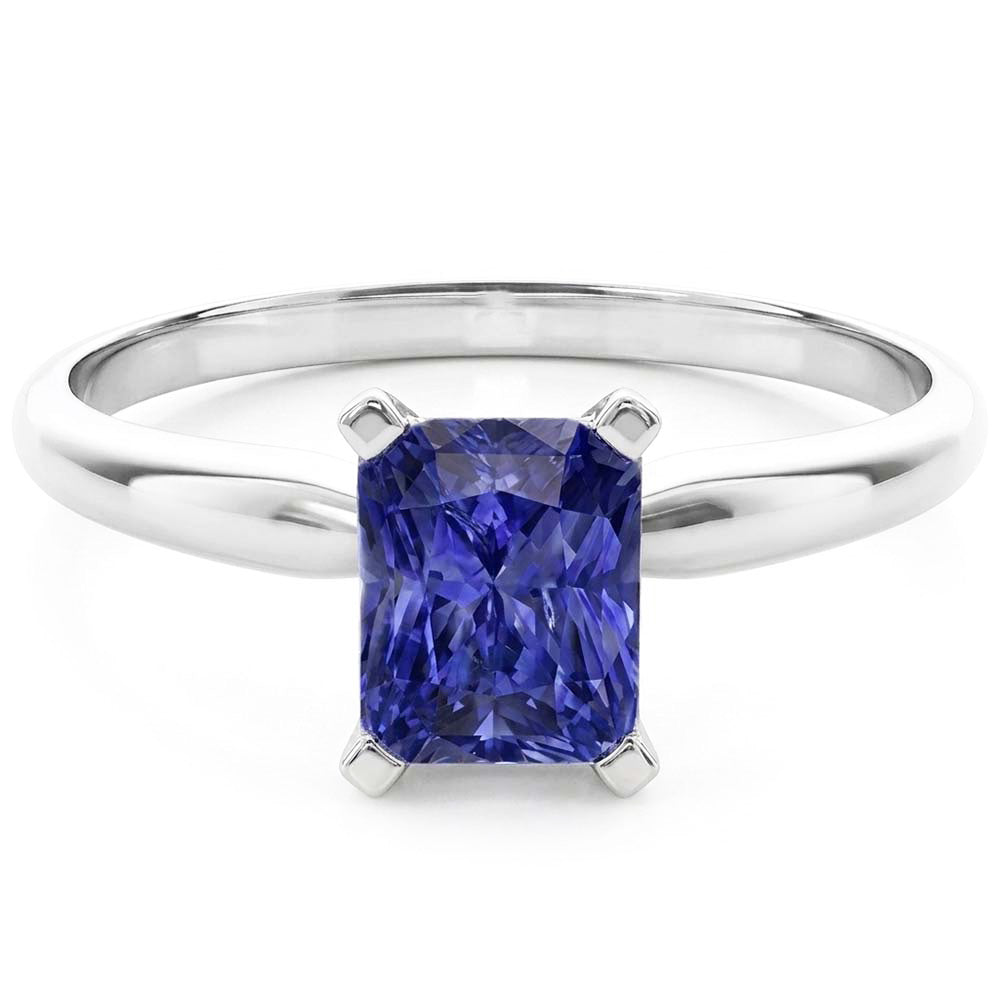 Natural Sapphire Ring 1.50ct - White Gold 14K