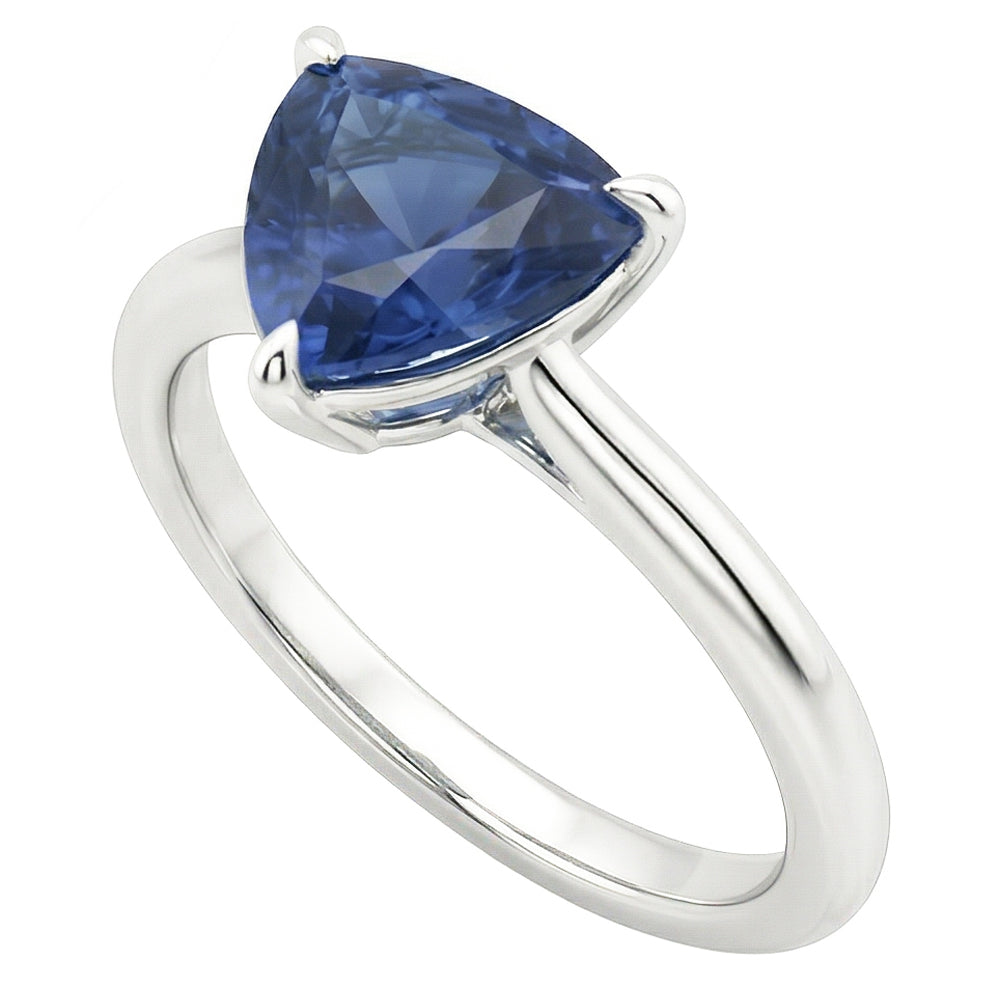 Natural Sapphire Ring 1.50ct - White Gold 14K