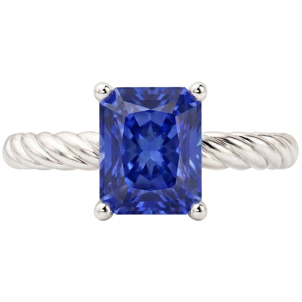 Natural Sapphire Ring 1.50ct - White Gold 14K