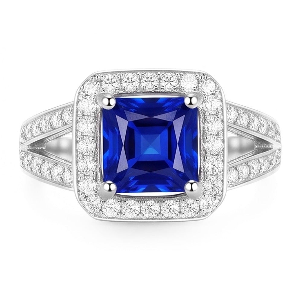 Natural Sapphire Ring 1.50ct - White Gold 14K