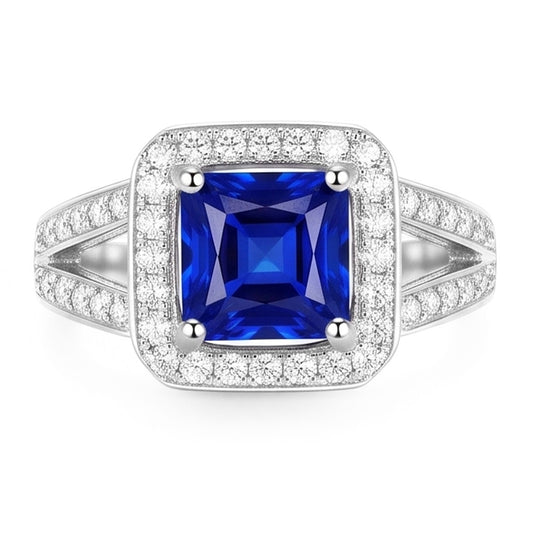 Natural Sapphire Ring 1.50ct - White Gold 14K