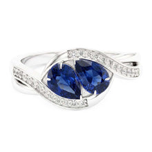 Natural Sapphire Ring 1.50ct - White Gold 14K